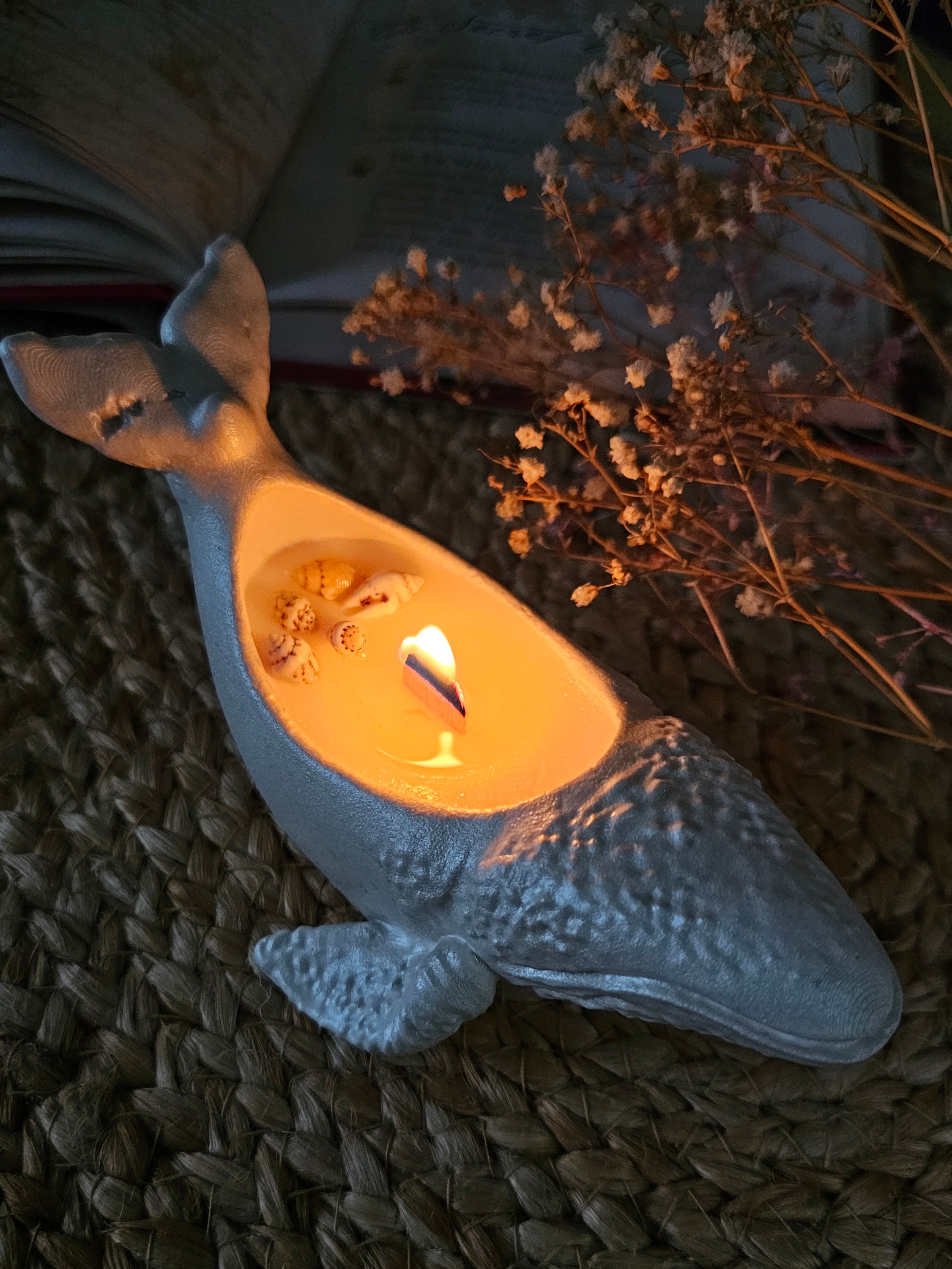 MoonWhale – Handmade Whale Soy Candle – Ocean Magic for Your Space