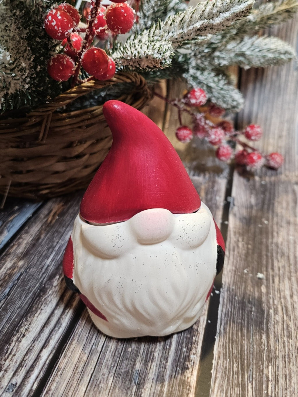 Santa soy candle — a handcrafted Christmas decor